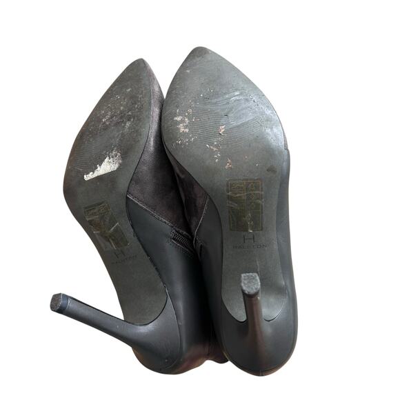 Halston Gray Suede Irene Stiletto Boots Sz 10 - Picture 7 of 8